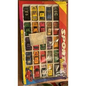 Vintage‎ Sport Wheels 25 Car Set For Cast Metal 1/64 Scale Collectable Cars
